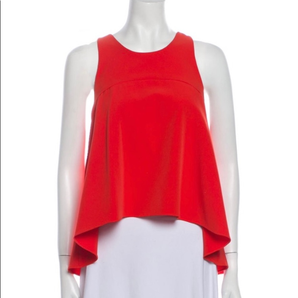 SALE! Milly | Red Trapeze Style Top